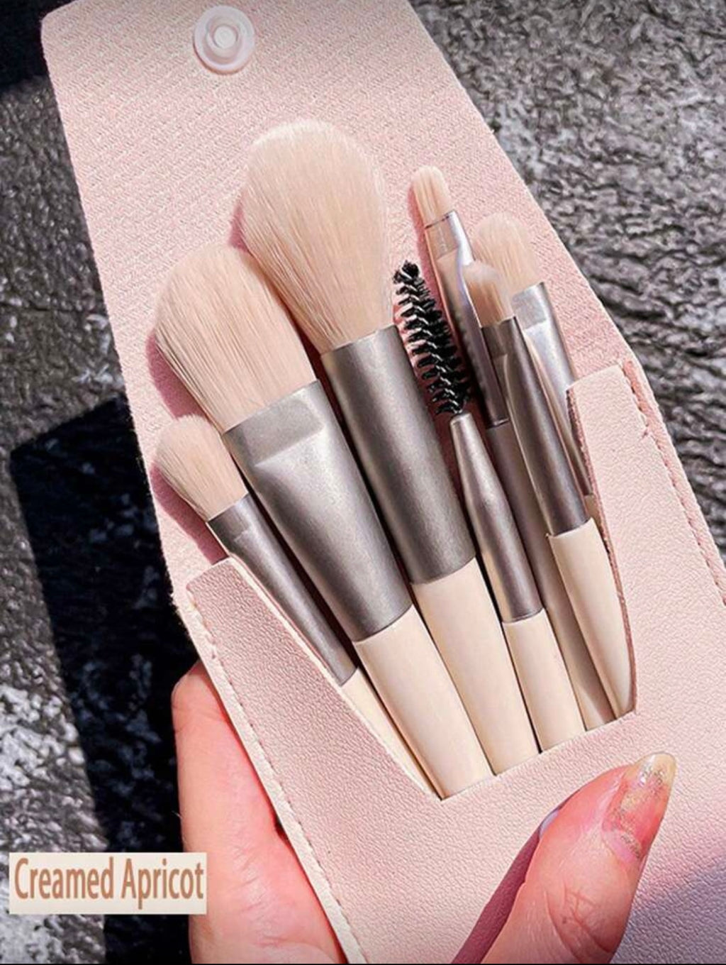 8piece Portable Makeup Brush Set, Soft Bristle Brushes