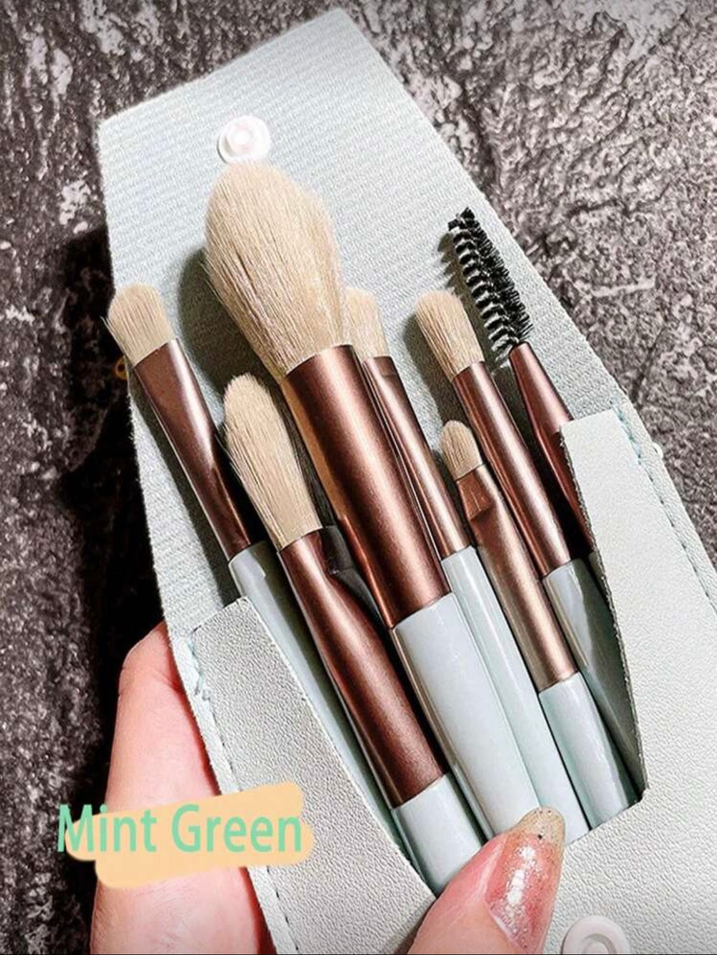 8piece Portable Makeup Brush Set, Soft Bristle Brushes