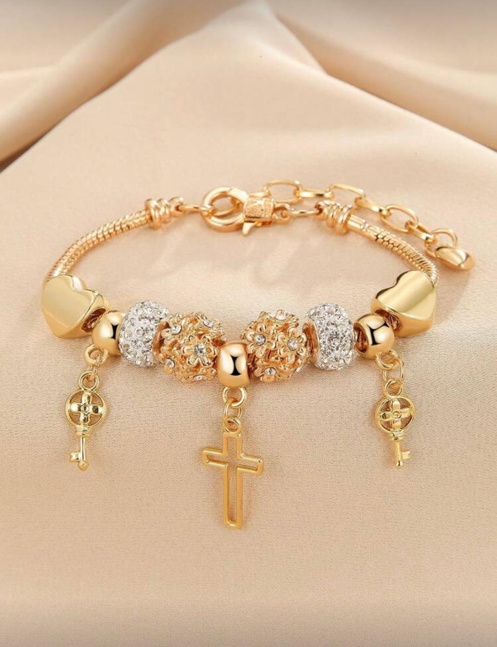 Charm Bracelet with Cross